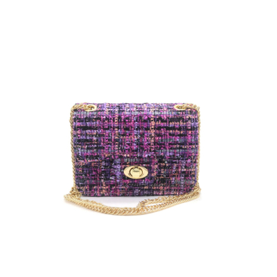 Bag tweed purple