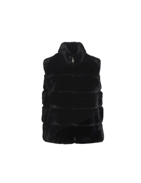 Faux fur gilet zwart